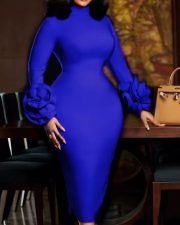 twill woven prom maxi skirt